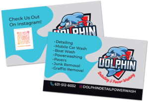 Business Card Sample for Dolphin Detailing and Power Washing