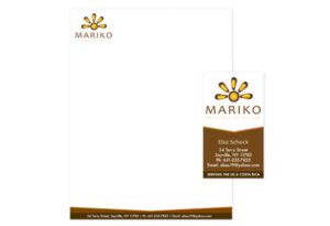Letterhead, business card Sample for Mariko