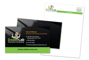 Letterhead, business card Sample for Dealer Lab