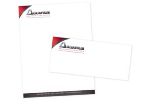 Letterhead, envelope Sample for Aquarius Limos