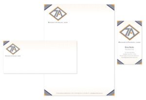 Business Card, letterhead, envelope Sample for Seventh Avenue